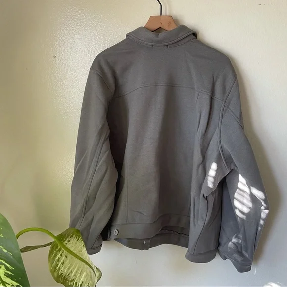 Torrid | Fleece Grey Trucker Shacket - Picture 6 of 7